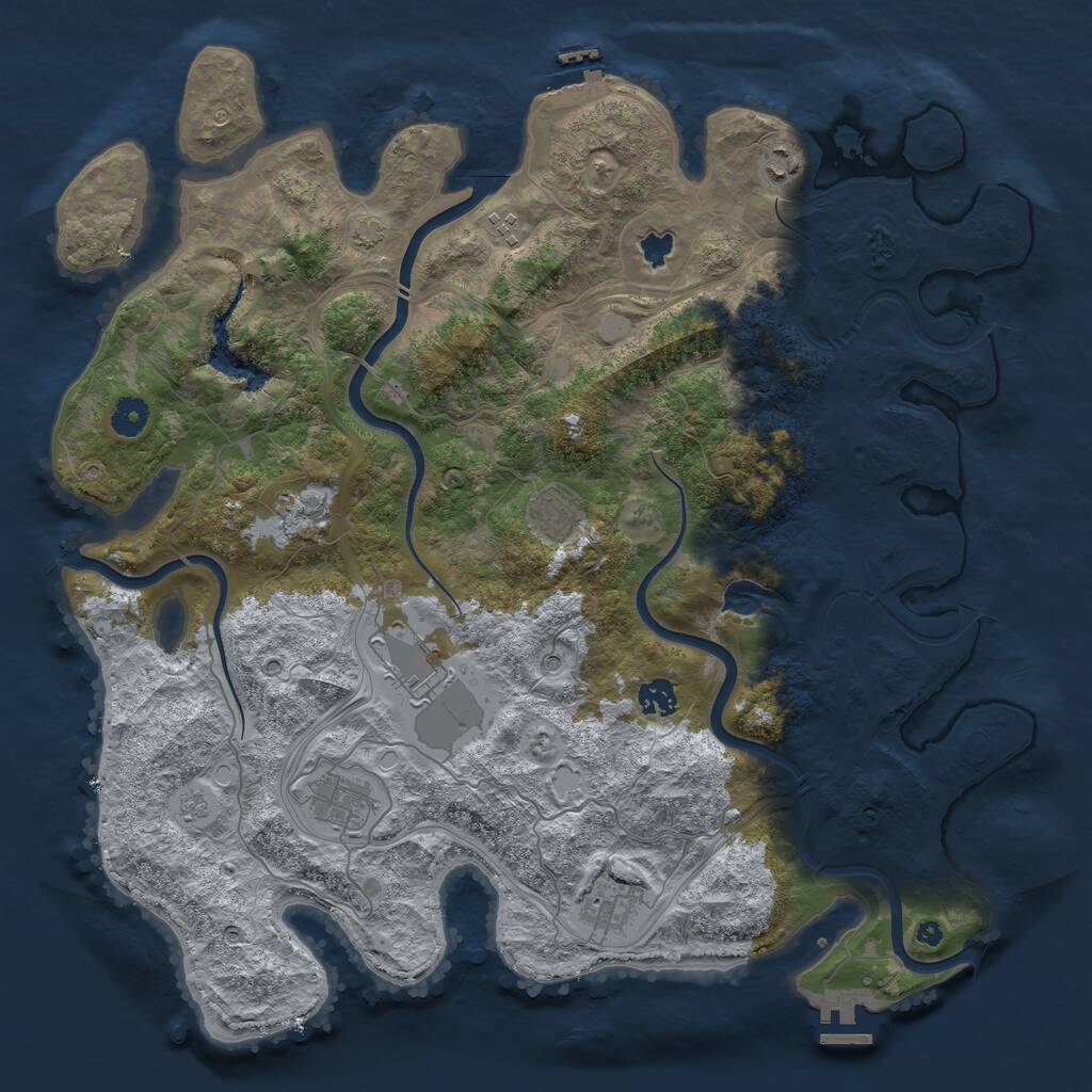 Rust Map: Procedural Map, Size: 4250, Seed: 29052025, 14 Monuments