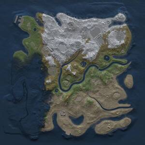 Thumbnail Rust Map: Procedural Map, Size: 3750, Seed: 1145201011, 15 Monuments