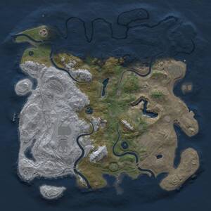 Thumbnail Rust Map: Procedural Map, Size: 4250, Seed: 1745408928, 13 Monuments