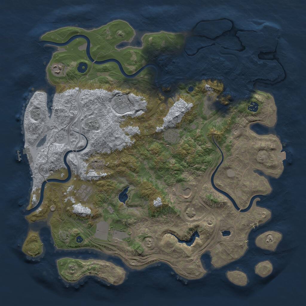 Rust Map: Procedural Map, Size: 4400, Seed: 290520253, 15 Monuments