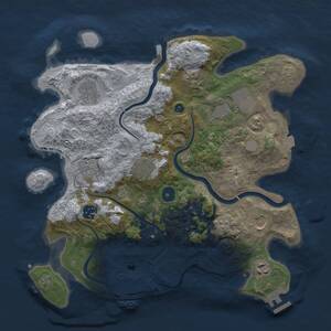Thumbnail Rust Map: Procedural Map, Size: 3500, Seed: 534886348, 15 Monuments