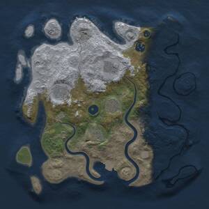 Thumbnail Rust Map: Procedural Map, Size: 3200, Seed: 272788742, 11 Monuments