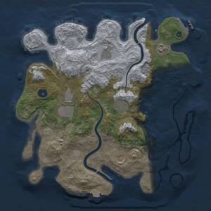 Thumbnail Rust Map: Procedural Map, Size: 3500, Seed: 150232630, 12 Monuments