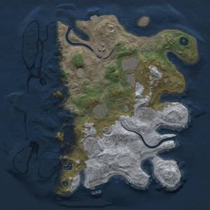 Thumbnail Rust Map: Procedural Map, Size: 3500, Seed: 1167836061, 13 Monuments