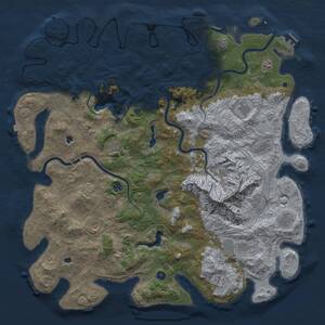 Thumbnail Rust Map: Procedural Map, Size: 5500, Seed: 20201100, 17 Monuments