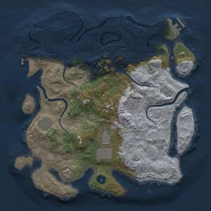 Thumbnail Rust Map: Procedural Map, Size: 3500, Seed: 167499497, 10 Monuments