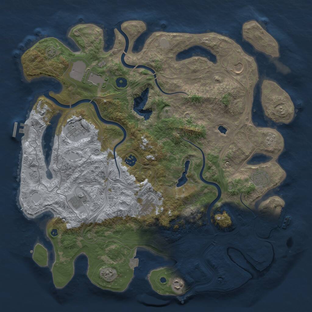 Rust Map: Procedural Map, Size: 4250, Seed: 503450998, 15 Monuments