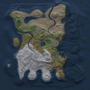 Thumbnail Rust Map: Procedural Map, Size: 3000, Seed: 689777692, 10 Monuments