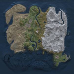Thumbnail Rust Map: Procedural Map, Size: 3800, Seed: 918715506, 15 Monuments