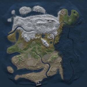 Thumbnail Rust Map: Procedural Map, Size: 3575, Seed: 22, 13 Monuments