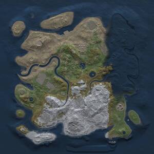 Thumbnail Rust Map: Procedural Map, Size: 3700, Seed: 555700757, 14 Monuments