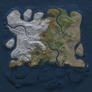Thumbnail Rust Map: Procedural Map, Size: 3750, Seed: 1458714, 13 Monuments