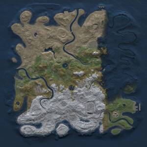 Thumbnail Rust Map: Procedural Map, Size: 4250, Seed: 13737, 13 Monuments