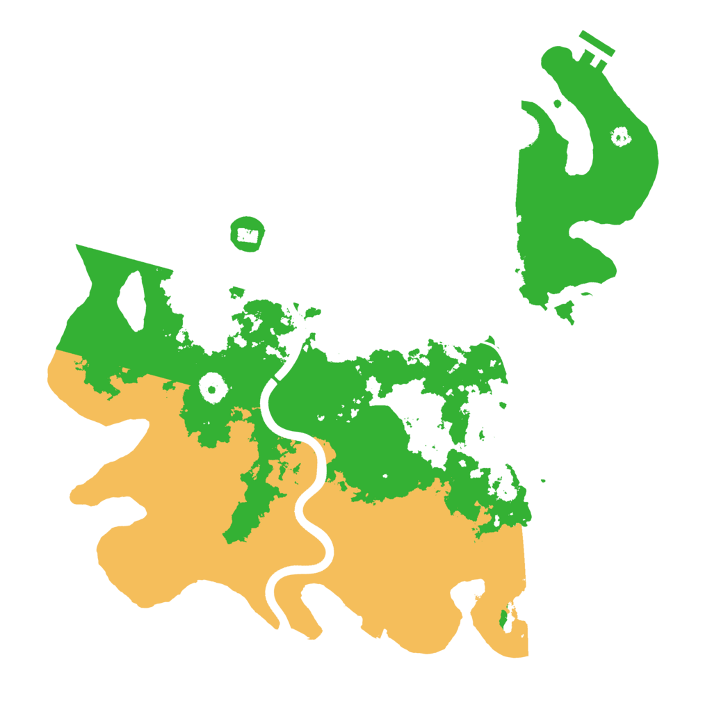 Biome Rust Map: Procedural Map, Size: 3700, Seed: 400566791