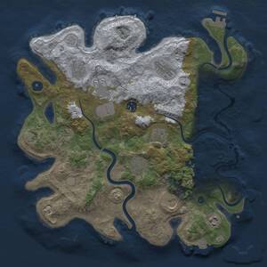 Thumbnail Rust Map: Procedural Map, Size: 3700, Seed: 400566791, 15 Monuments