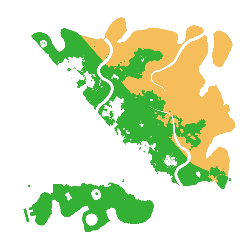 Biome Rust Map: Procedural Map, Size: 3700, Seed: 239549767