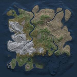 Thumbnail Rust Map: Procedural Map, Size: 3700, Seed: 239549767, 14 Monuments
