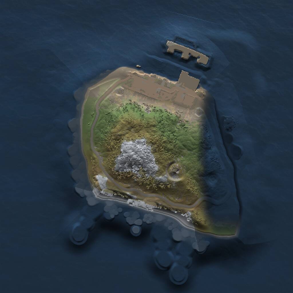 Rust Map: Procedural Map, Size: 1001, Seed: 2147483647, 2 Monuments