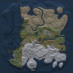 Thumbnail Rust Map: Procedural Map, Size: 3700, Seed: 1521975259, 14 Monuments