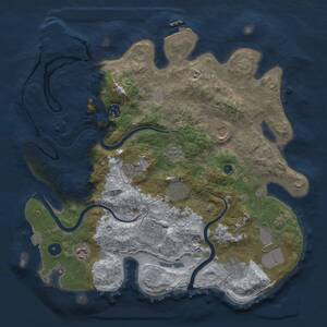 Thumbnail Rust Map: Procedural Map, Size: 3800, Seed: 278639833, 15 Monuments