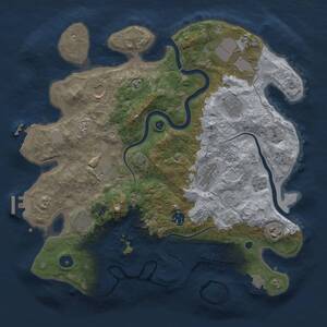 Thumbnail Rust Map: Procedural Map, Size: 3700, Seed: 1941597682, 15 Monuments