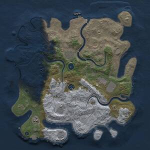 Thumbnail Rust Map: Procedural Map, Size: 3700, Seed: 210447180, 13 Monuments
