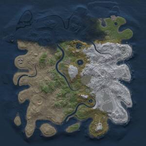 Thumbnail Rust Map: Procedural Map, Size: 3700, Seed: 998153, 13 Monuments