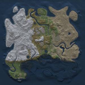 Thumbnail Rust Map: Procedural Map, Size: 4250, Seed: 457960325, 14 Monuments