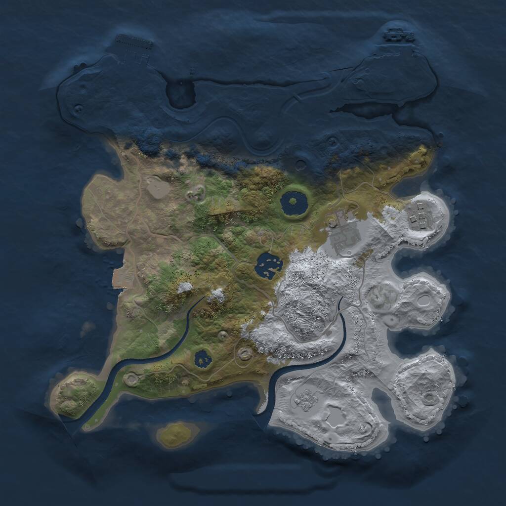 Rust Map: Procedural Map, Size: 2900, Seed: 148314, 8 Monuments