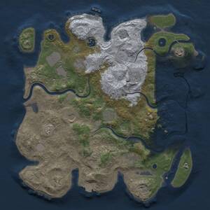 Thumbnail Rust Map: Procedural Map, Size: 3750, Seed: 181143, 16 Monuments