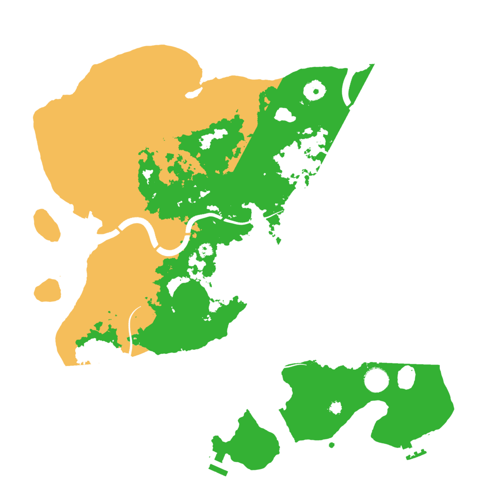 Biome Rust Map: Procedural Map, Size: 3600, Seed: 29525