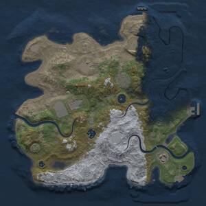 Thumbnail Rust Map: Procedural Map, Size: 3500, Seed: 1401722, 13 Monuments