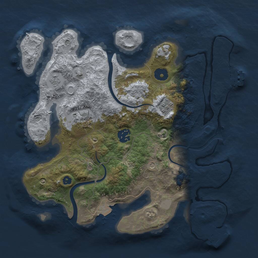 Rust Map: Procedural Map, Size: 2900, Seed: 1572412039, 8 Monuments
