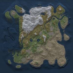 Thumbnail Rust Map: Procedural Map, Size: 3750, Seed: 1966366787, 15 Monuments