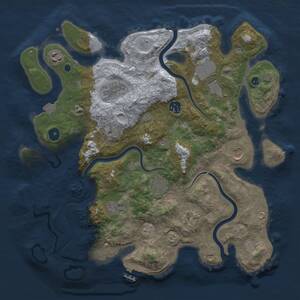 Thumbnail Rust Map: Procedural Map, Size: 3750, Seed: 1966366787, 15 Monuments