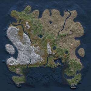 Thumbnail Rust Map: Procedural Map, Size: 4000, Seed: 1920296360, 14 Monuments