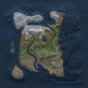 Thumbnail Rust Map: Procedural Map, Size: 2500, Seed: 956191590, 5 Monuments