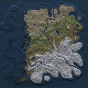 Thumbnail Rust Map: Procedural Map, Size: 4250, Seed: 1622853192, 14 Monuments