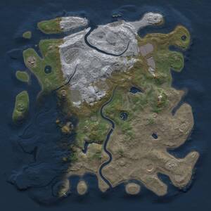 Thumbnail Rust Map: Procedural Map, Size: 4000, Seed: 120266794, 14 Monuments