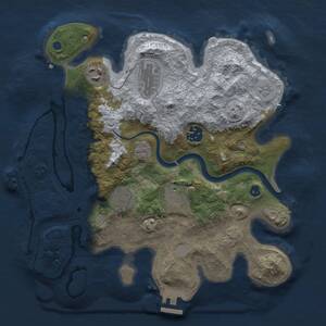 Thumbnail Rust Map: Procedural Map, Size: 3000, Seed: 1037930420, 11 Monuments