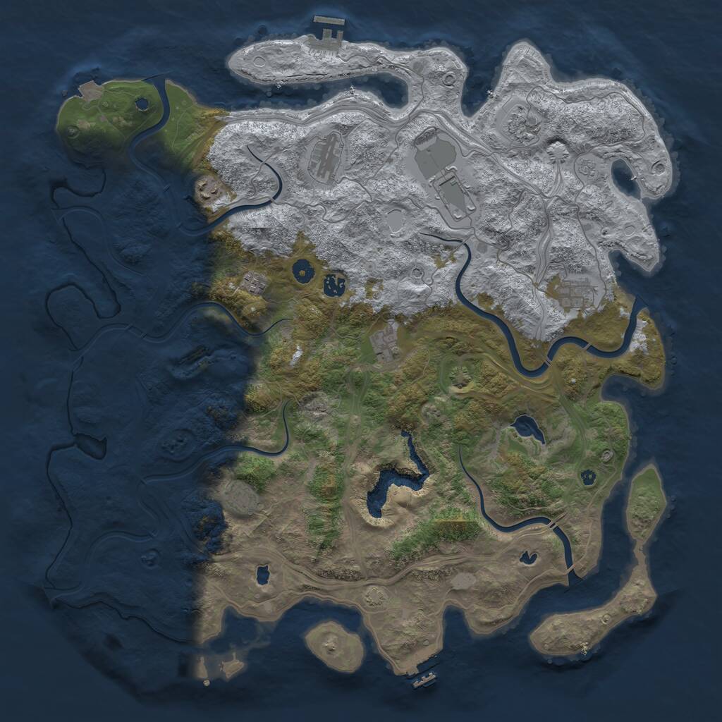 Rust Map: Procedural Map, Size: 4750, Seed: 1106819145, 15 Monuments