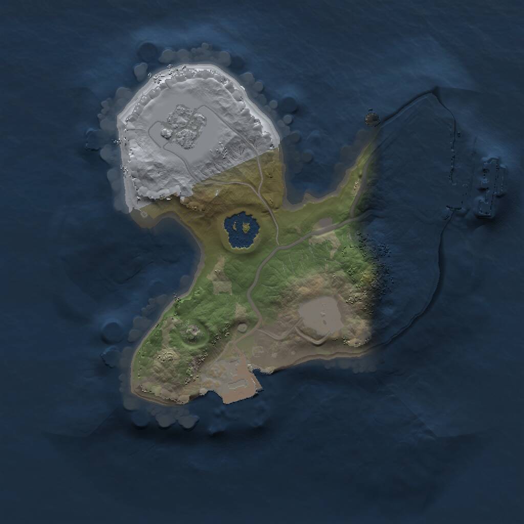 Rust Map: Procedural Map, Size: 1500, Seed: 1336, 3 Monuments