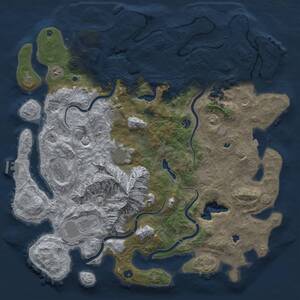 Thumbnail Rust Map: Procedural Map, Size: 5000, Seed: 1972169838, 15 Monuments