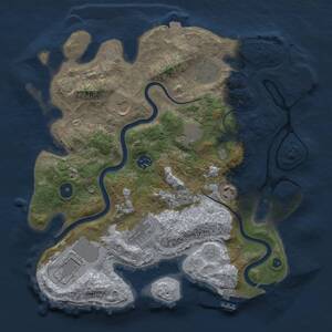 Thumbnail Rust Map: Procedural Map, Size: 3500, Seed: 187723403, 13 Monuments