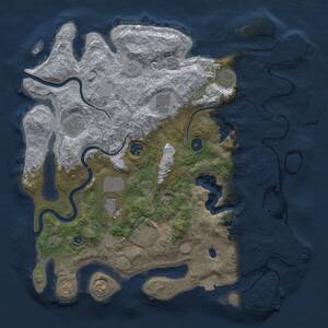 Thumbnail Rust Map: Procedural Map, Size: 4000, Seed: 1854171860, 13 Monuments