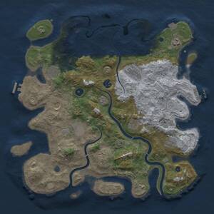 Thumbnail Rust Map: Procedural Map, Size: 3996, Seed: 1337, 16 Monuments