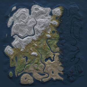 Thumbnail Rust Map: Procedural Map, Size: 4500, Seed: 491813605, 13 Monuments