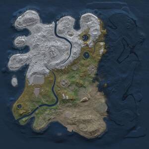 Thumbnail Rust Map: Procedural Map, Size: 3500, Seed: 628174027, 13 Monuments