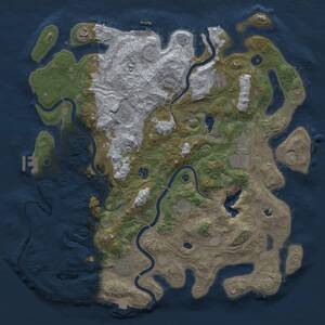 Thumbnail Rust Map: Procedural Map, Size: 4500, Seed: 227, 14 Monuments