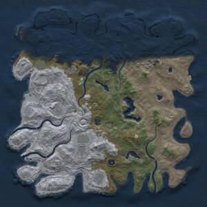 Thumbnail Rust Map: Procedural Map, Size: 4750, Seed: 1357823181, 15 Monuments
